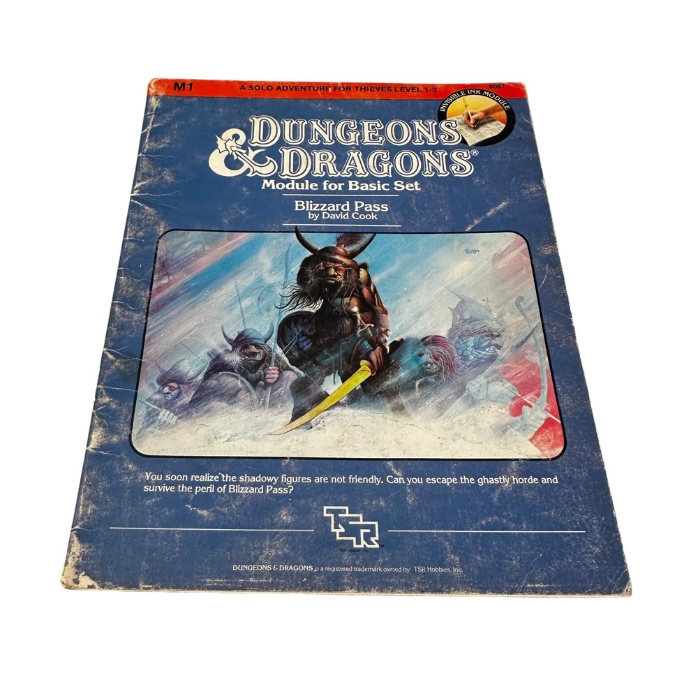 TSR Dungeons & Dragons M1 Module Blizzard Pass Basic Set M1 9067