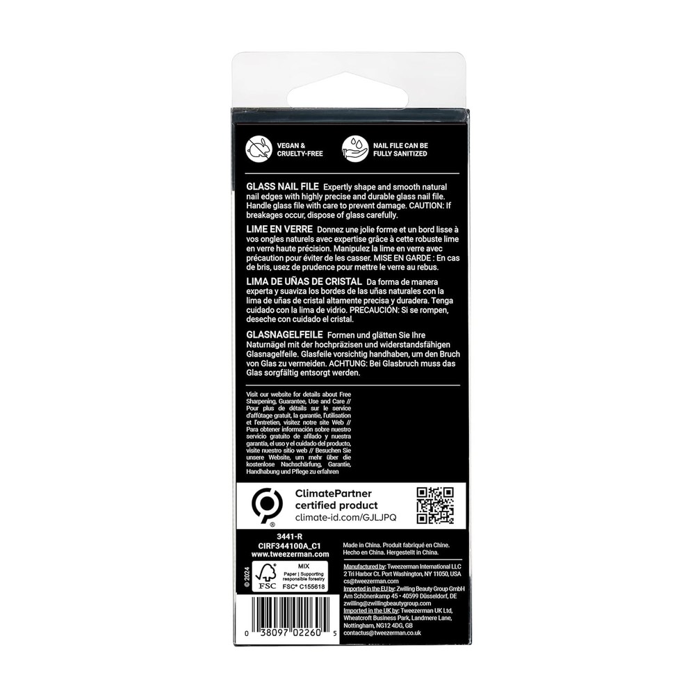 Tweezerman Glass Nail File Clear
