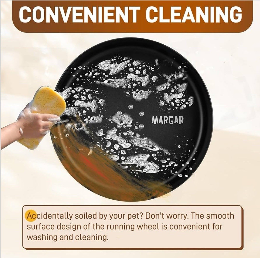 MARGAR Upgraded 15" Chinchilla Running Wheel Metal Exercise Wheel For Cage Pets