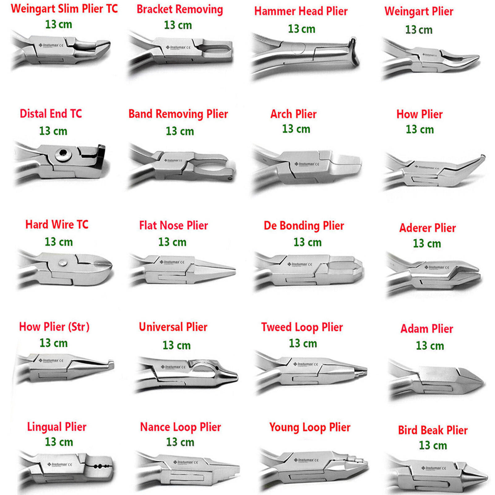 Instumax Professional Dental Pliers Orthodontic Braces Wire Bending Loop Forming
