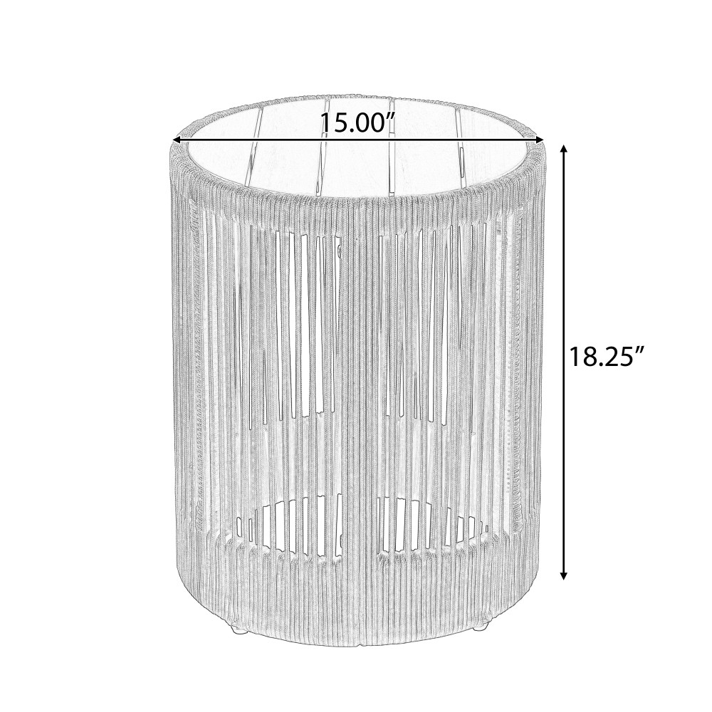 Outdoor Adjustable Chaise Lounge Set w/ Beige Cushion & Side Table, Patio