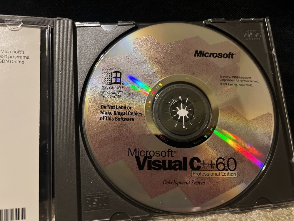 Microsoft Visual C ++ 6.0 Professional Edition - for Windows 95 or NT w/Key