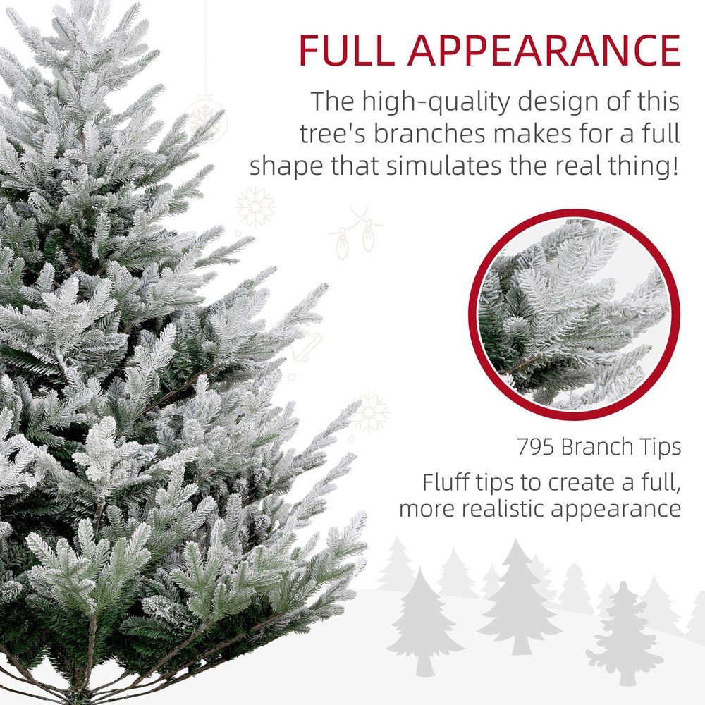 6' Artificial Christmas Tree with Realistic Branch Tips, Auto Open for Party
