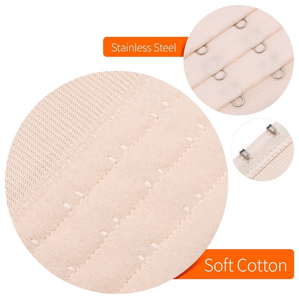 Set Of 4 Bra Extender 3 Hooks with Elastic 3 Rows