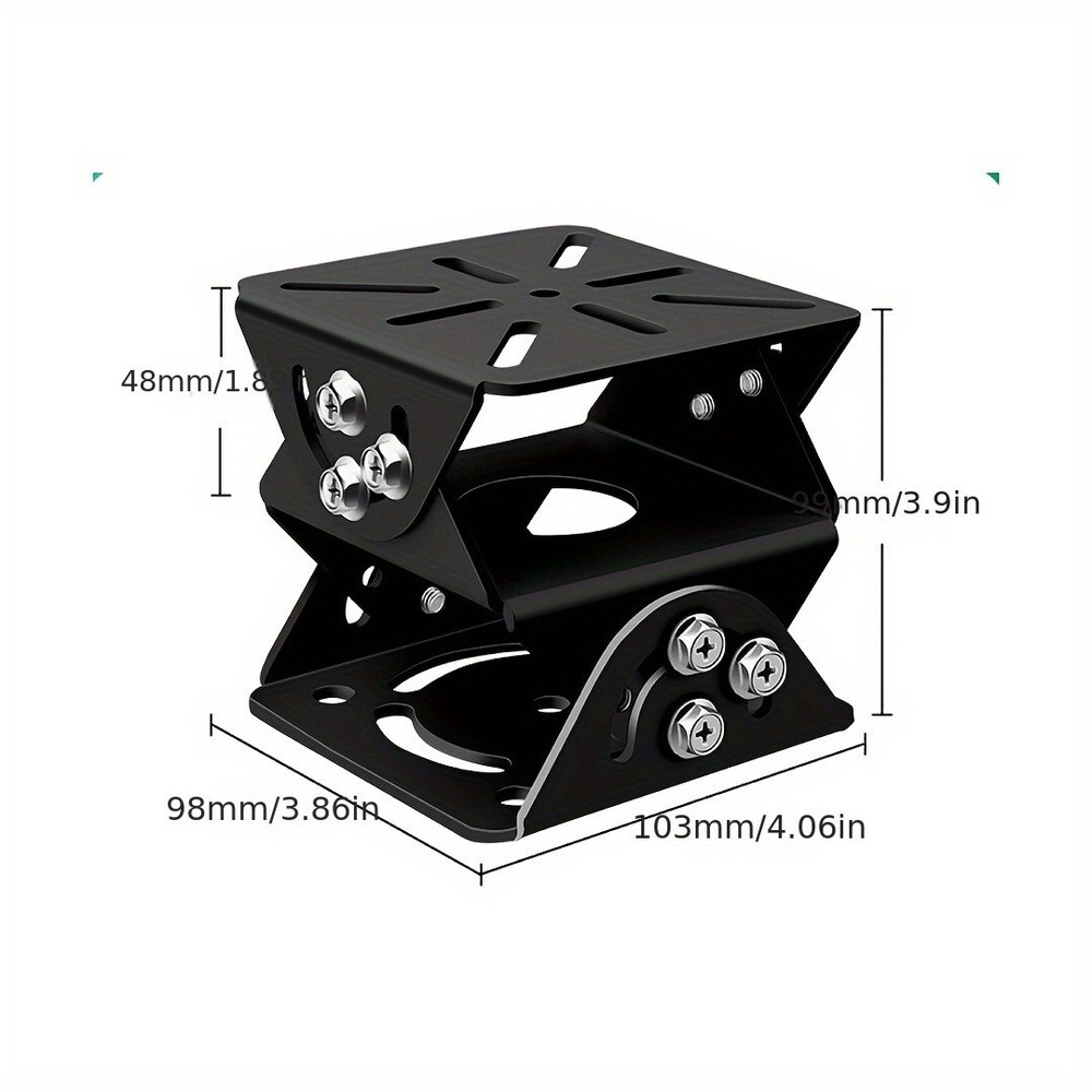 CCTV Security Camera 3-Axis Joint Mount, Metal Universal Joint Brack (Black)