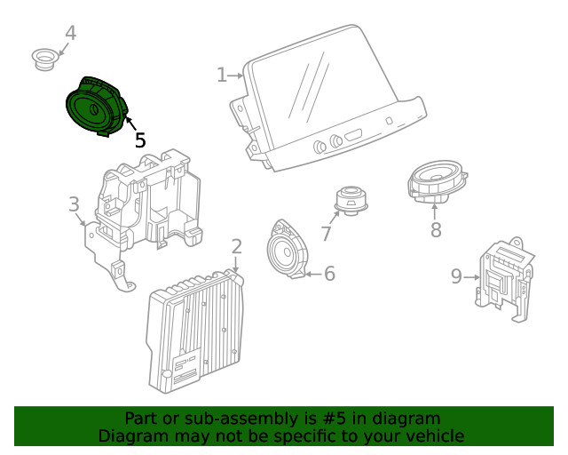 Genuine GM Front Dr Speaker 84837423