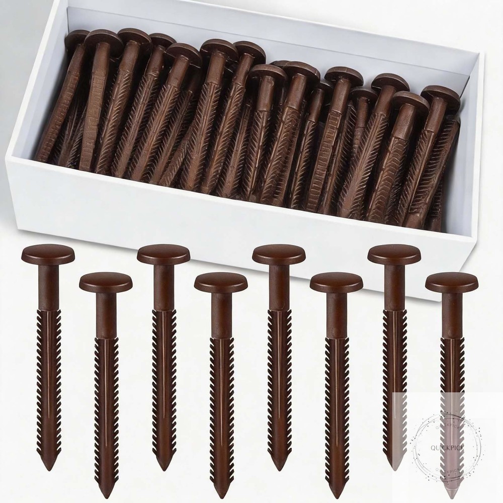 60Pcs 3 Inch Vinyl Shutter Fasteners, Window Shutter Panel Pegs Shutter Screws