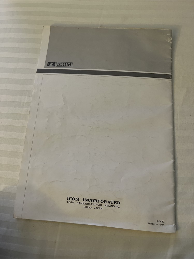 ICOM IC-R70 INSTRUCTION MANUAL ORIGINAL