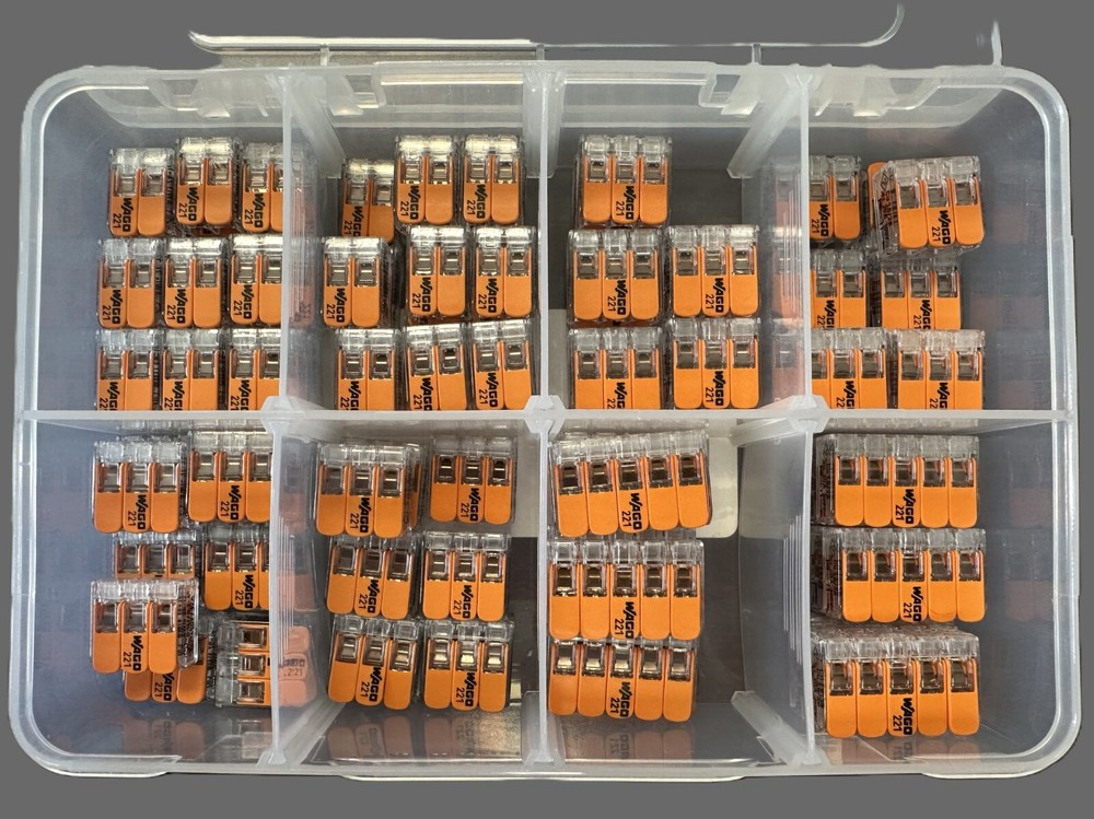 WAGO Lever Nuts 75pc Wire Splicing Connector Kit with Case