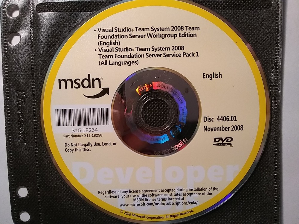 Microsoft Visual Studio Team System 2008 Team Foundation Server Workgroup Ed.