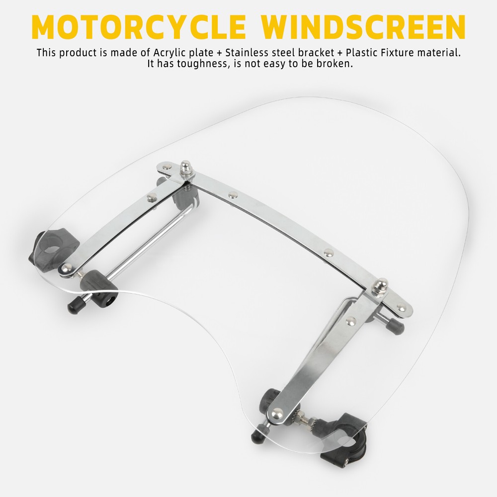18"x16" Large Clear Windscreen Windshield Motorcycle For 2003-2012 Victory Vegas