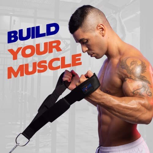 Tricep Pull Down Rope Exercise Machine Attachments Cable Anti Slip Pulldown Rope