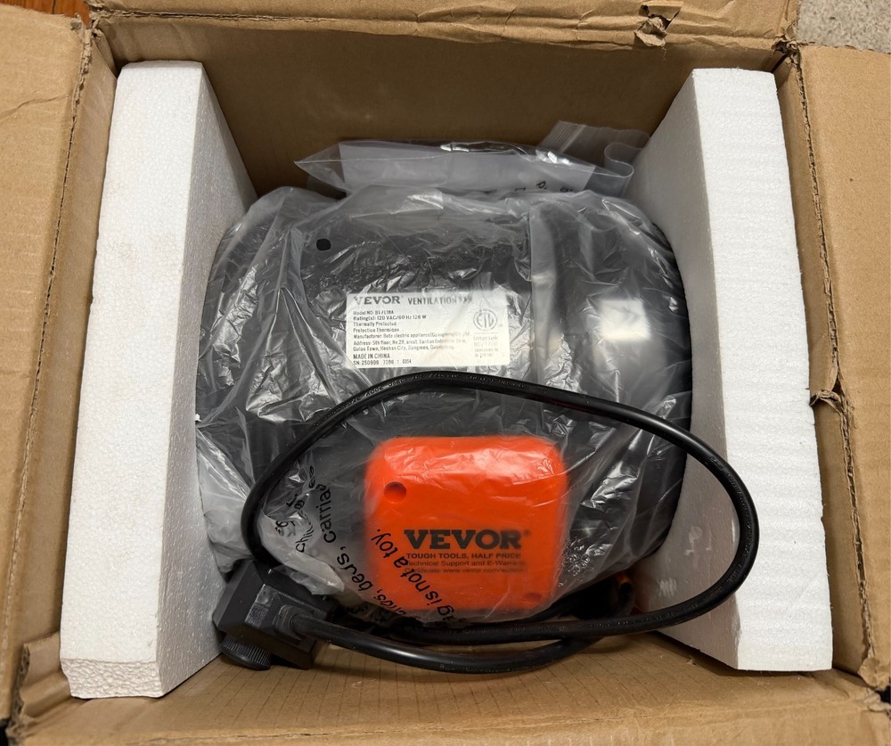 Inline Duct Fan 8" 750CFM with Variable Speed Controller Quiet AC-motor Vent Fan