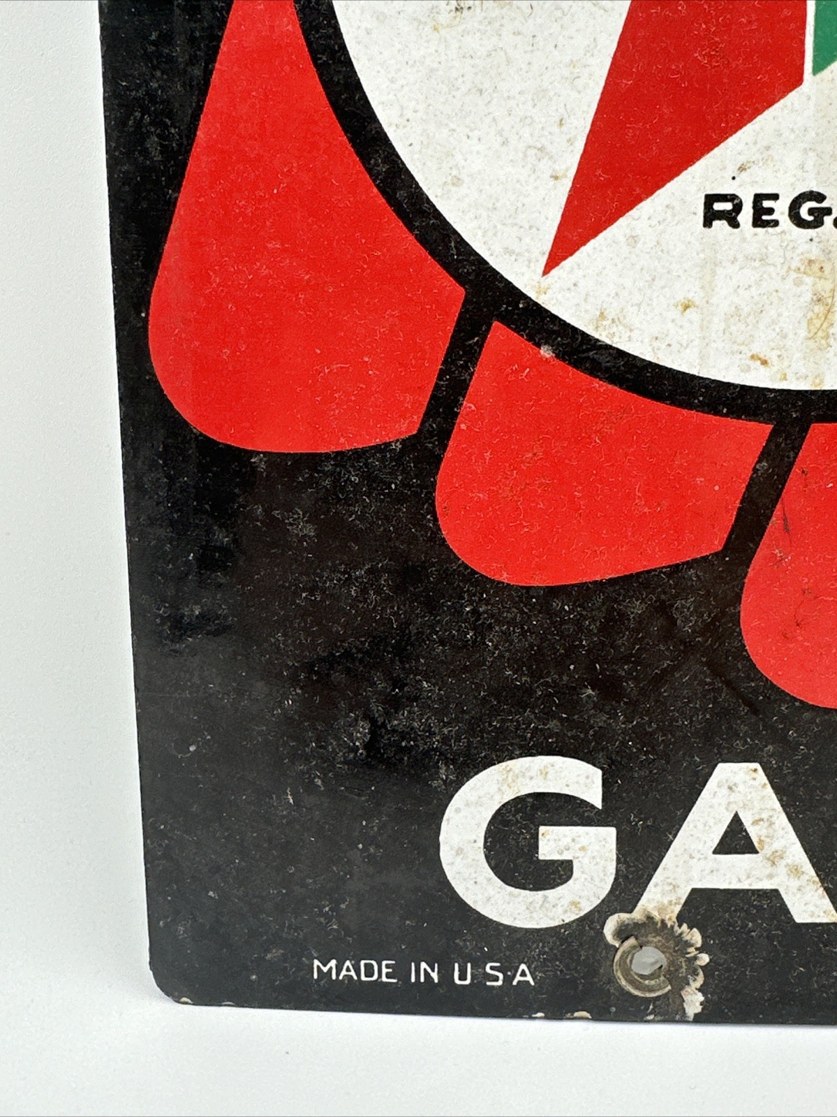 Vintage Texaco Sky Chief Gasoline Metal Sign 1947 12x18 Used