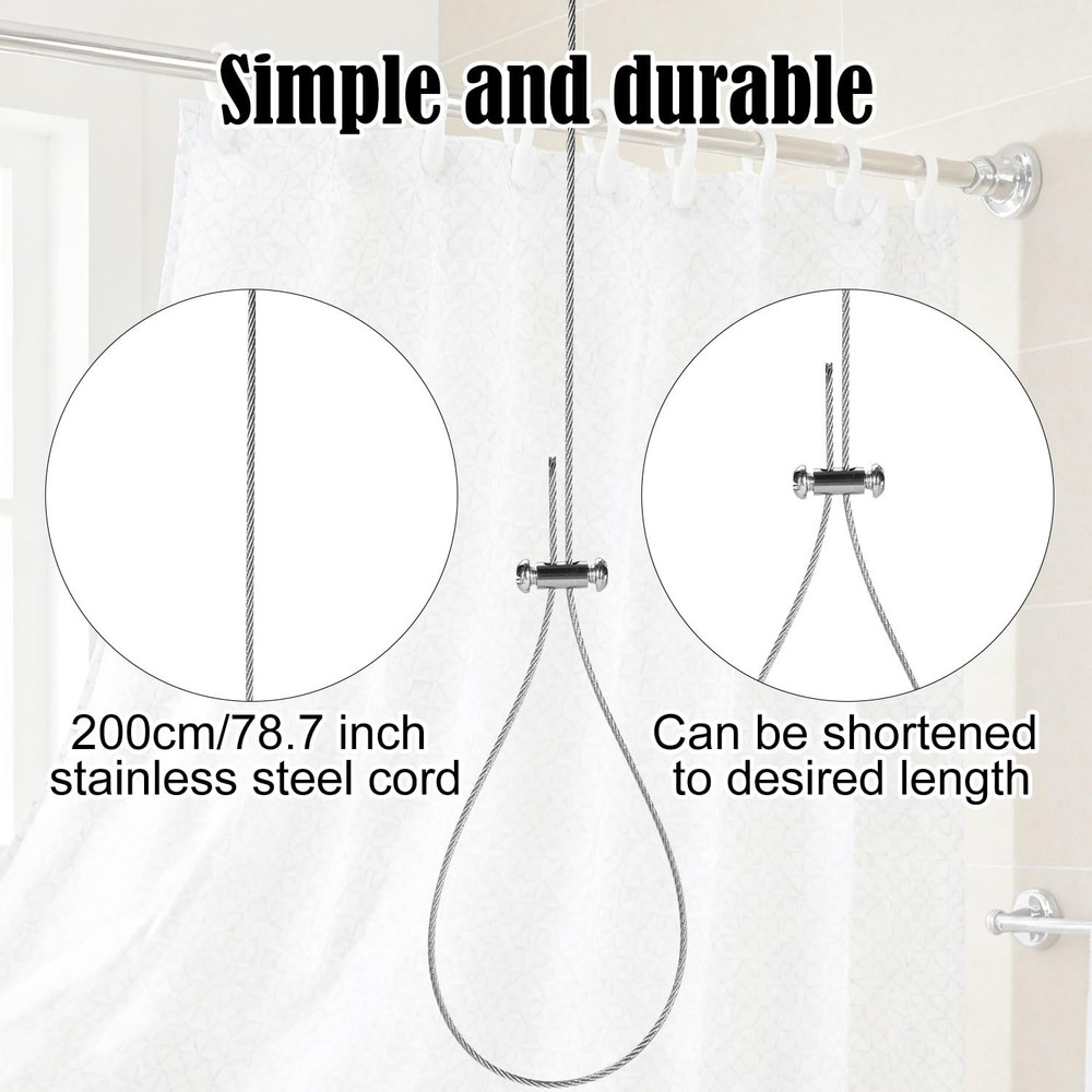 Closet Rod Ceiling Support Kit, Adjustable Wardrobe Pipe Bracket Heavy Duty B...