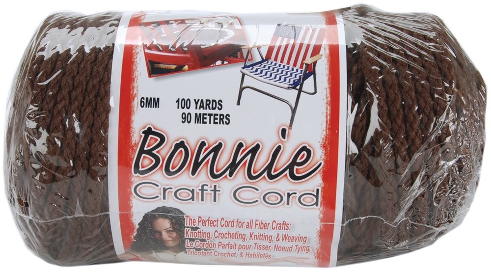Bonnie Macrame Craft Cord 6mmX100yd - Brown
