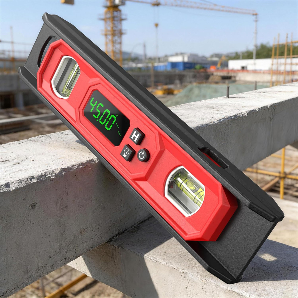 Digital Level 9-Inch, Torpedo Level and Protractor with Bright LED Display, Magn