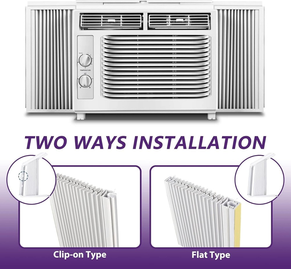 Window AC Side Panels, Double Layers Air Conditioner Insulation Panels Kit, A...