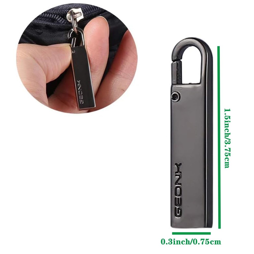 Zipper Pull Tab Replacement Metal Zipper Handle Mend Fixer Easy Use Backpack ...