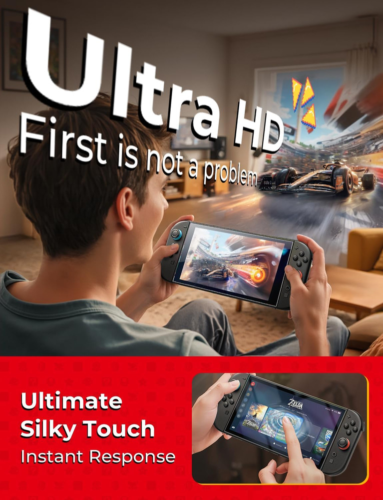 2 Pack for Nintendo Switch 2 Screen Protector 7.9'' [2025], 30S Installation, 9H