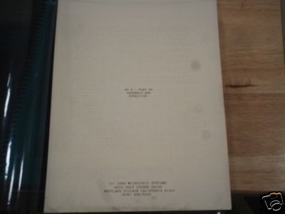 4 PLAY MICROLOGIC  REDEMPTOIN ARCADE game manual