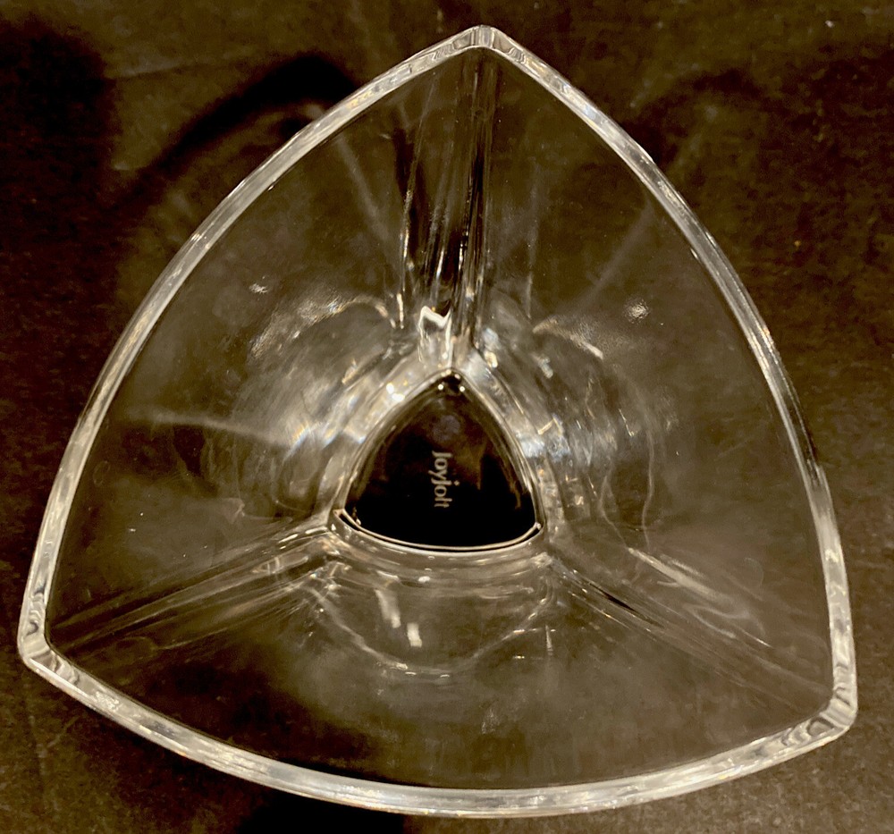 Joyjolt Off Base Triangular Crystal Two Glasses Marked
