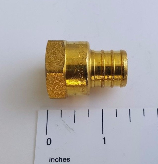 10) 3/4" PEX X 1/2" FEMALE NPT THREADED ADAPTER BRASS CRIMP FITTINGS LEAD FREE