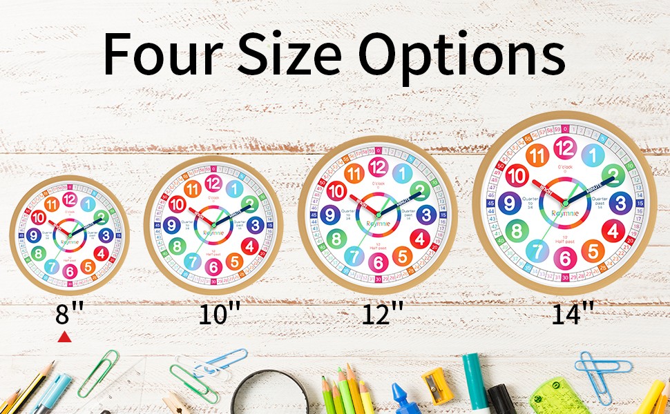 Wall Clo for Kids Learning - Teaching Time Wall Clos Battery Operated