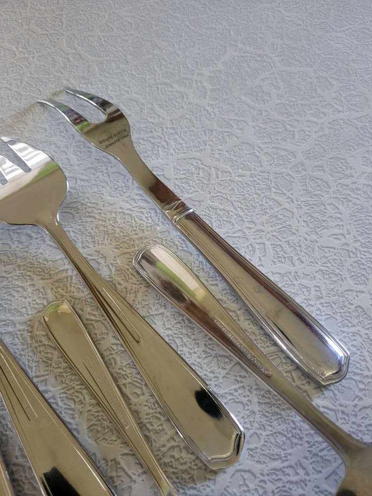 Reed & Barton Tarbor Stainless Flatware Serveware Serving Set of 17