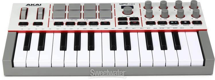 Akai Professional MPK Mini IV MIDI Keyboard Controller - Gray