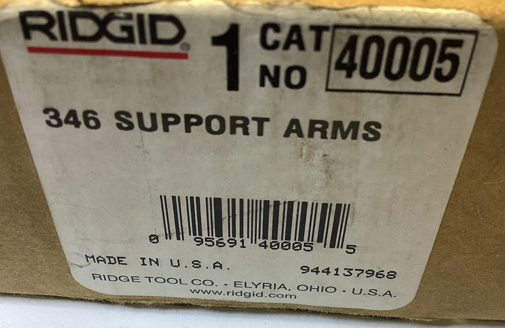 RIDGID 346 (40005) Support Arms for Model 161 Geared Threader NEW