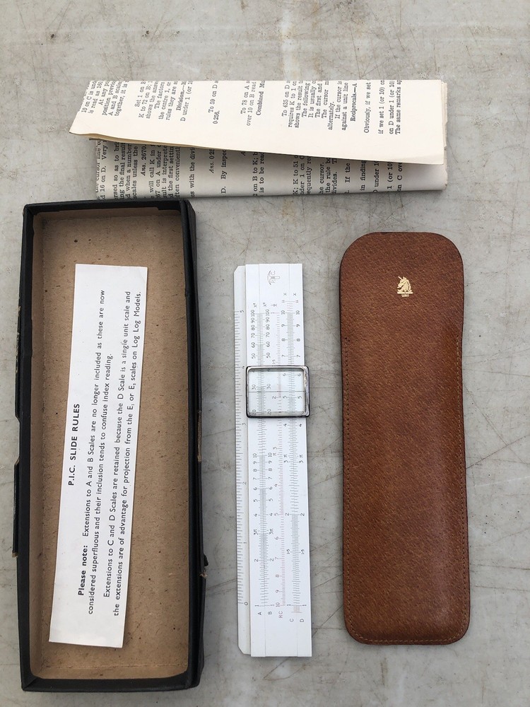 PIC Vintage Slide Rule In Box