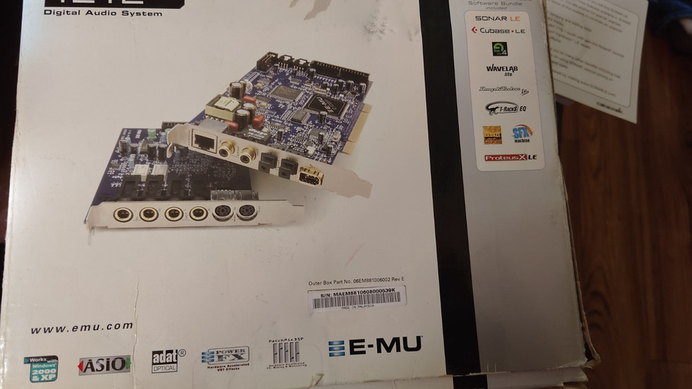 Pc Pro class PCI studio sound cards set : Creative professional E-MU 1212m