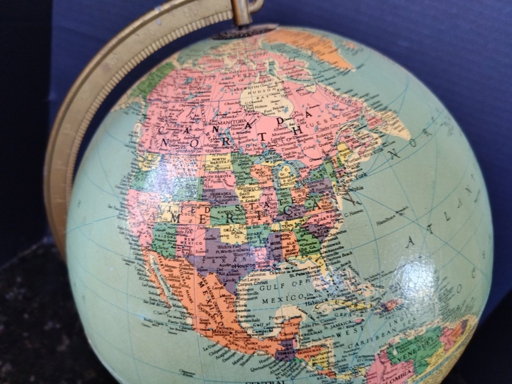 Vintage 1950s REPLOGLE 12" Reference Globe