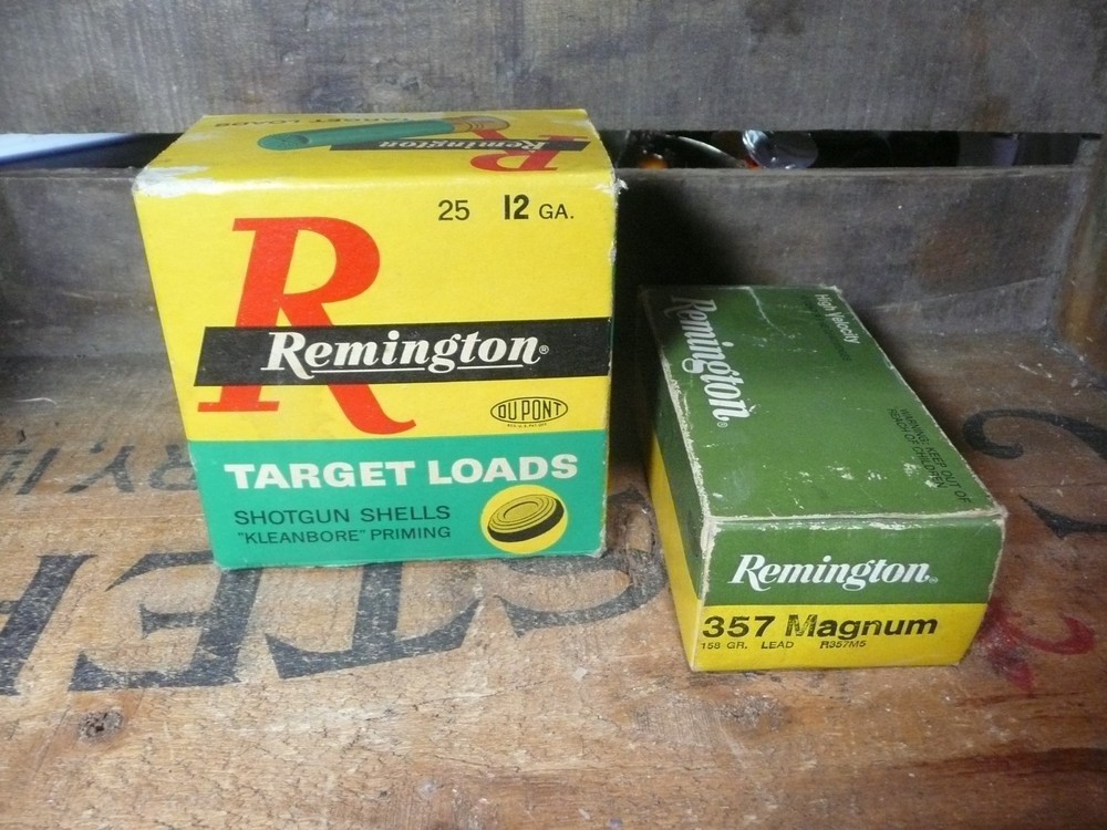 Vintage Remington Target Load and 357 Magnum Empty Boxes.
