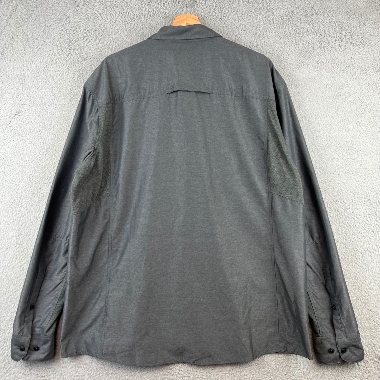 New Kuhl Mens Airvolution Long Sleeve Button Up Shirt Carbon UPF 30+ XXL