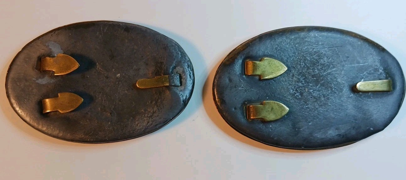 Civil War US & Confederate State Belt Buckles Lead Filled Vintage Reproduction??