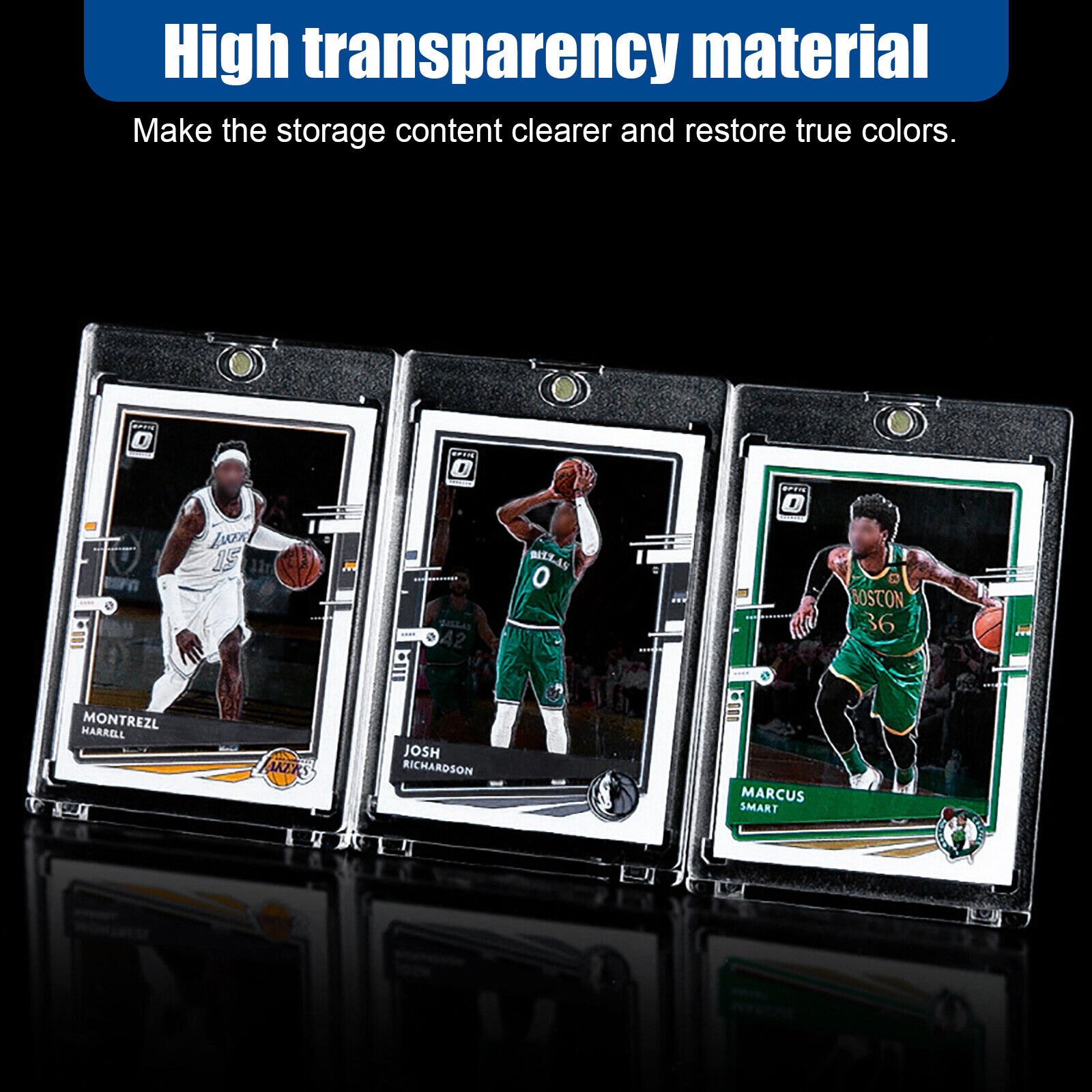 30 Pack Magnetic Trading Sports Card Holders 35pt One-Touch Hard UV Protection