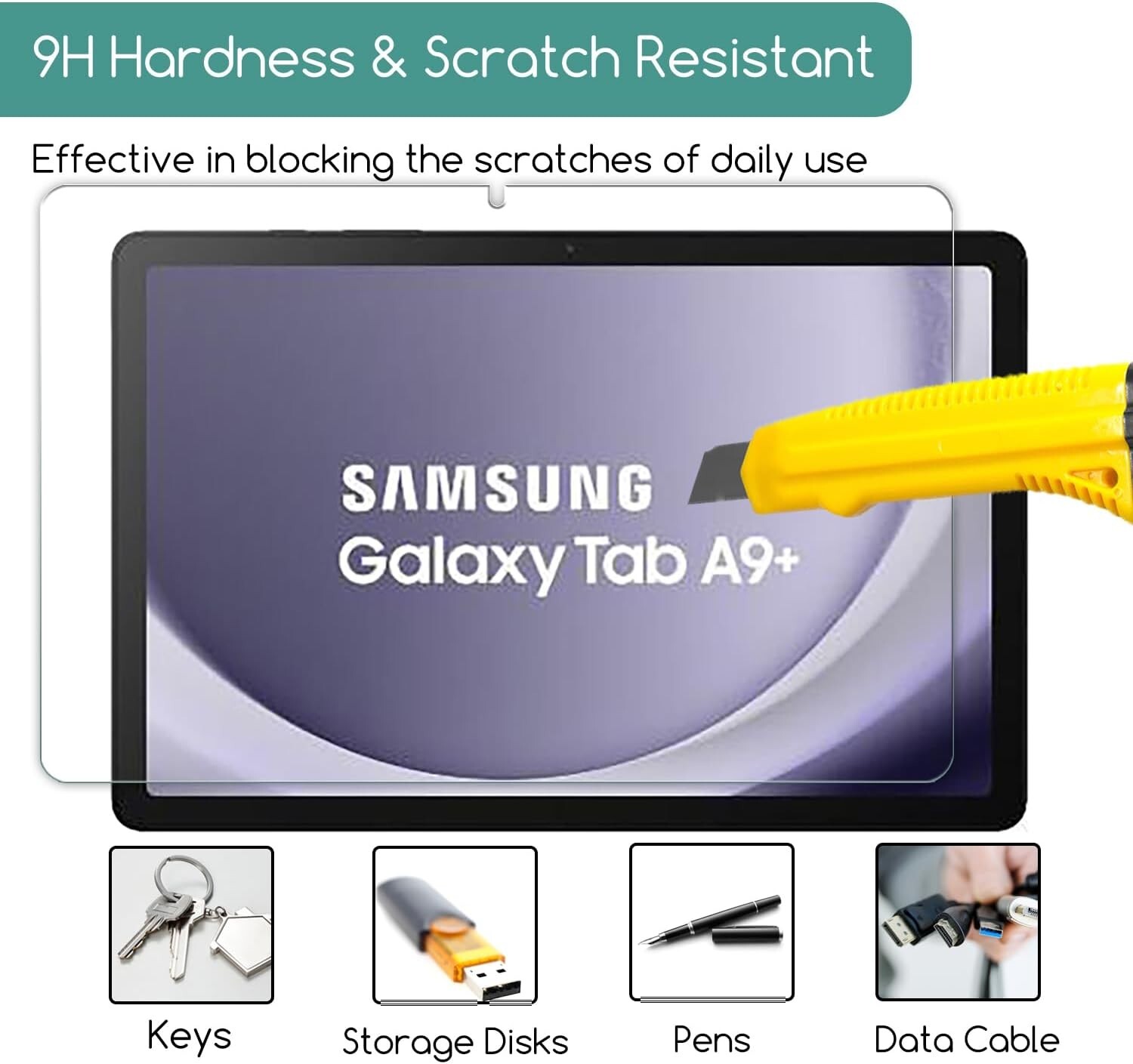 (2 Pack) Samsung Galaxy Tab A9 Plus / A9+ 5G 11" Screen Protector Tempered Glass