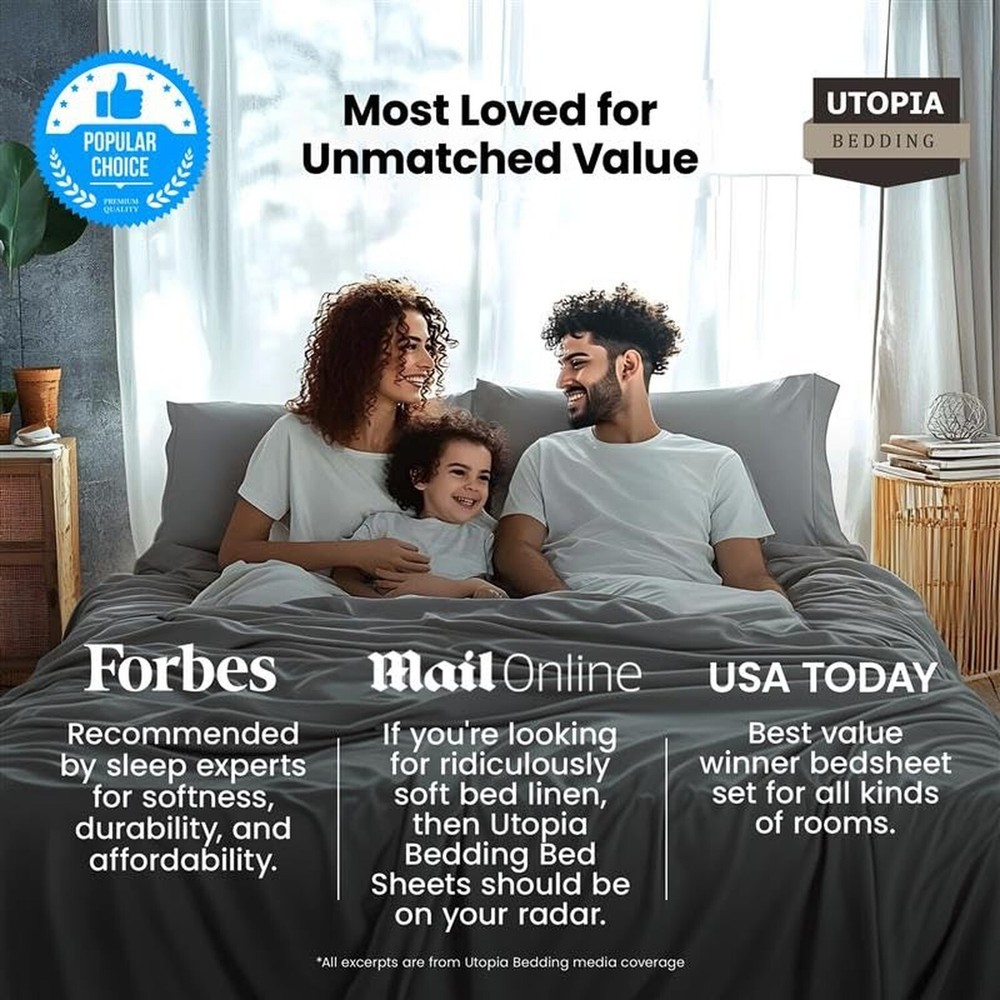 Utopia Bedding Queen Sheet Set – 4 Piece Bed Sheets for Queen Size Bed, So