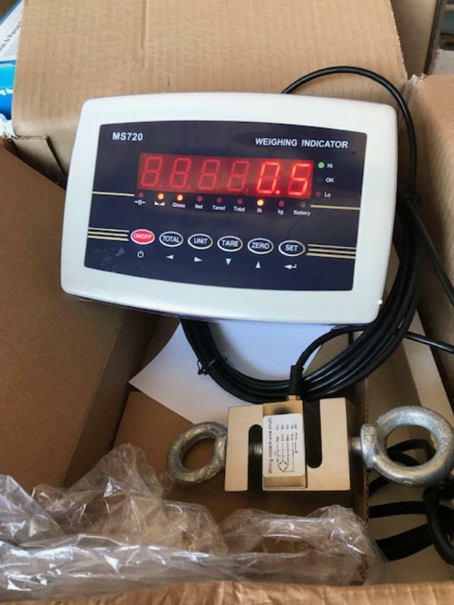 100 LB CALIBRATED CRANE SCALE TENSION/ COMPRESSION accuracy 0.01 LB