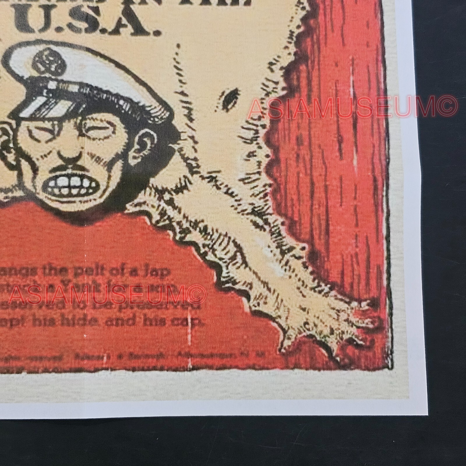 1940 WW2 USA AMERICA ANTI JAPAN JAPANESE TOJO PACIFIC WAR PROPAGANDA POSTER H31