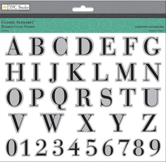TPC Studio CLASSIC ALPHABET RUBBER CLING STAMPS