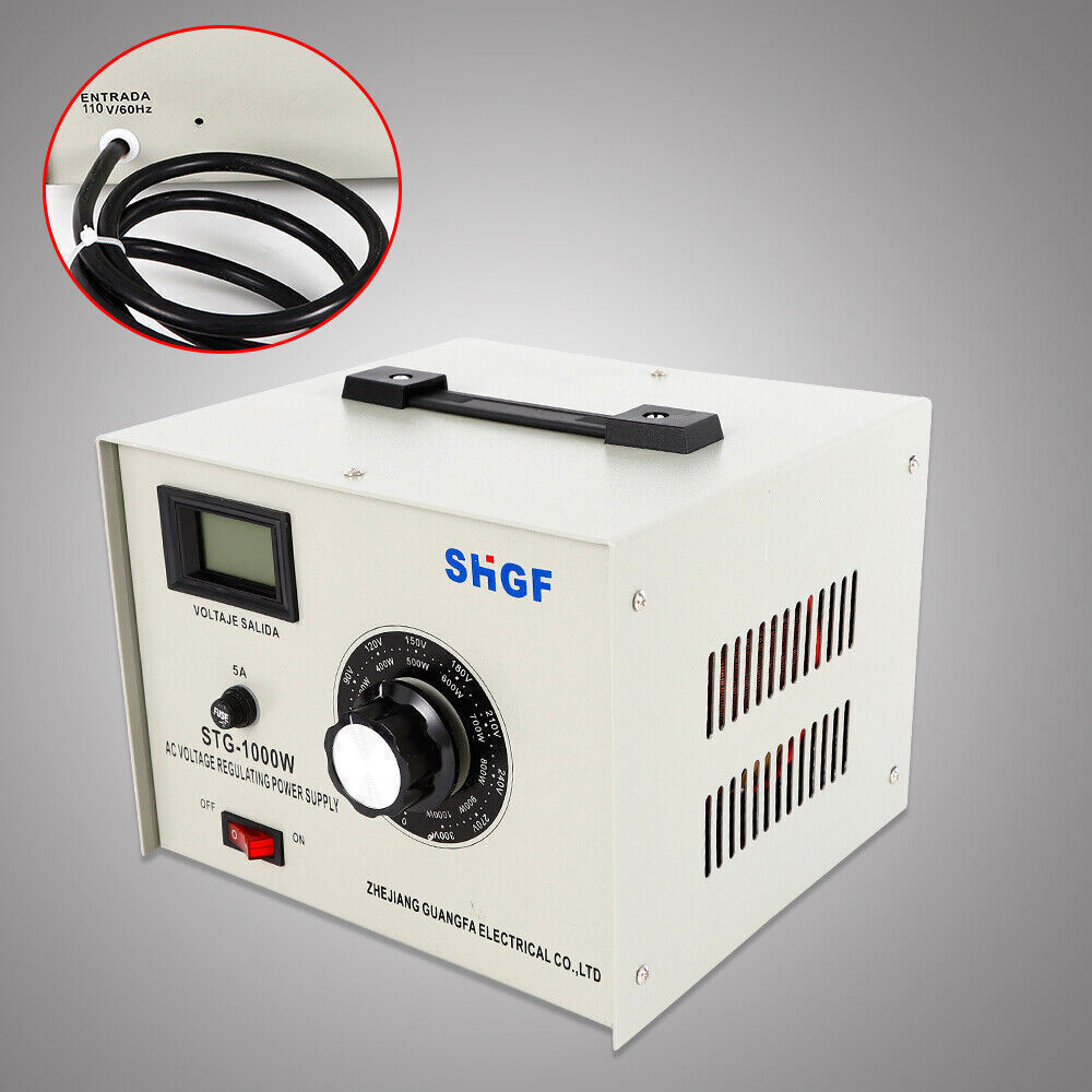 Single-Phase STG-1000W Variac Transformer Variable AC Voltage Regulator 0-300V