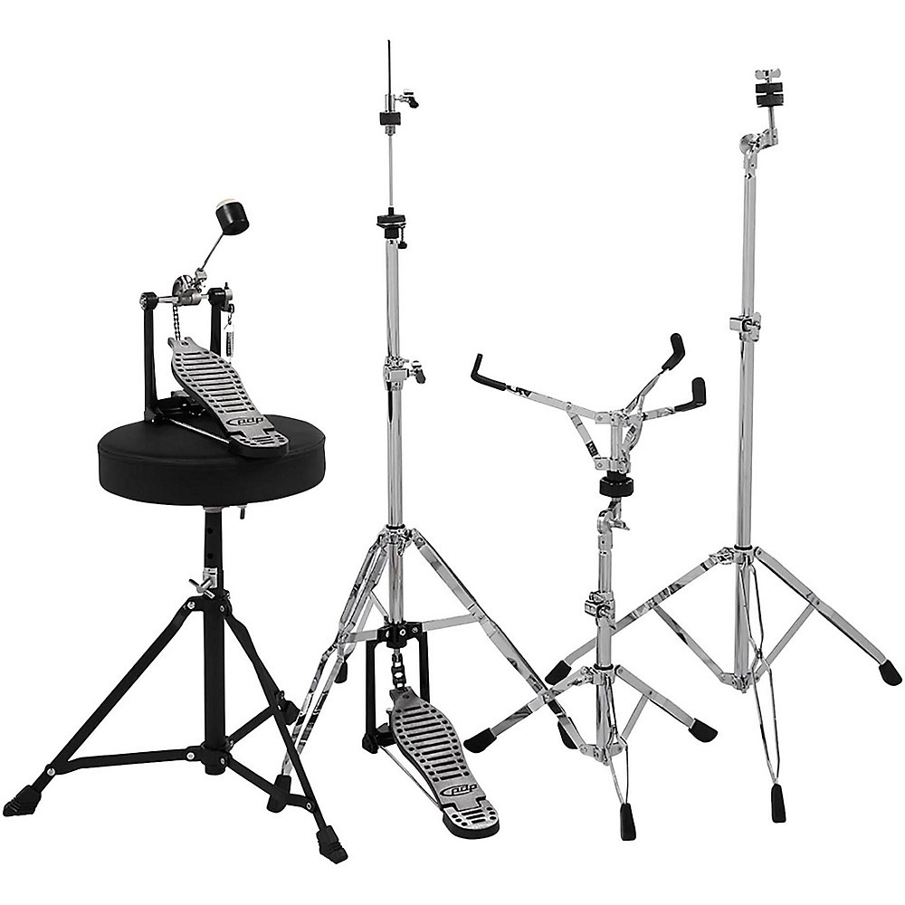 PDP by DW Encore Complete 5-Piece Drum Set Chrome Hardware and Cymbals Ruby Red