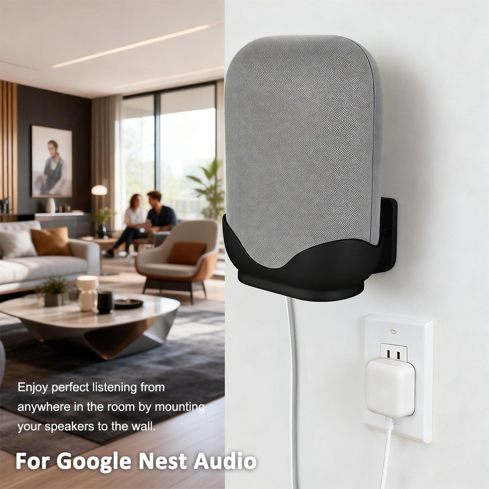 Wall Mount Bracket Desktop Stand For Smart Audio Speaker Black