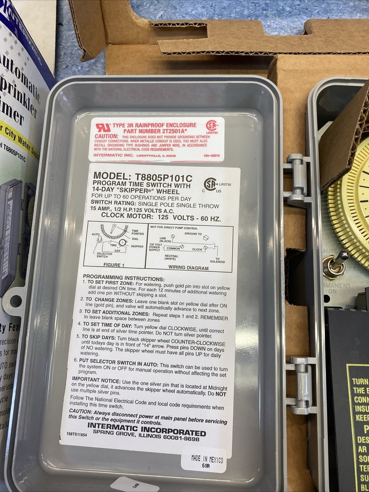 Intermatic T8805P101C 125V Timer Switch - Gray - Open Box