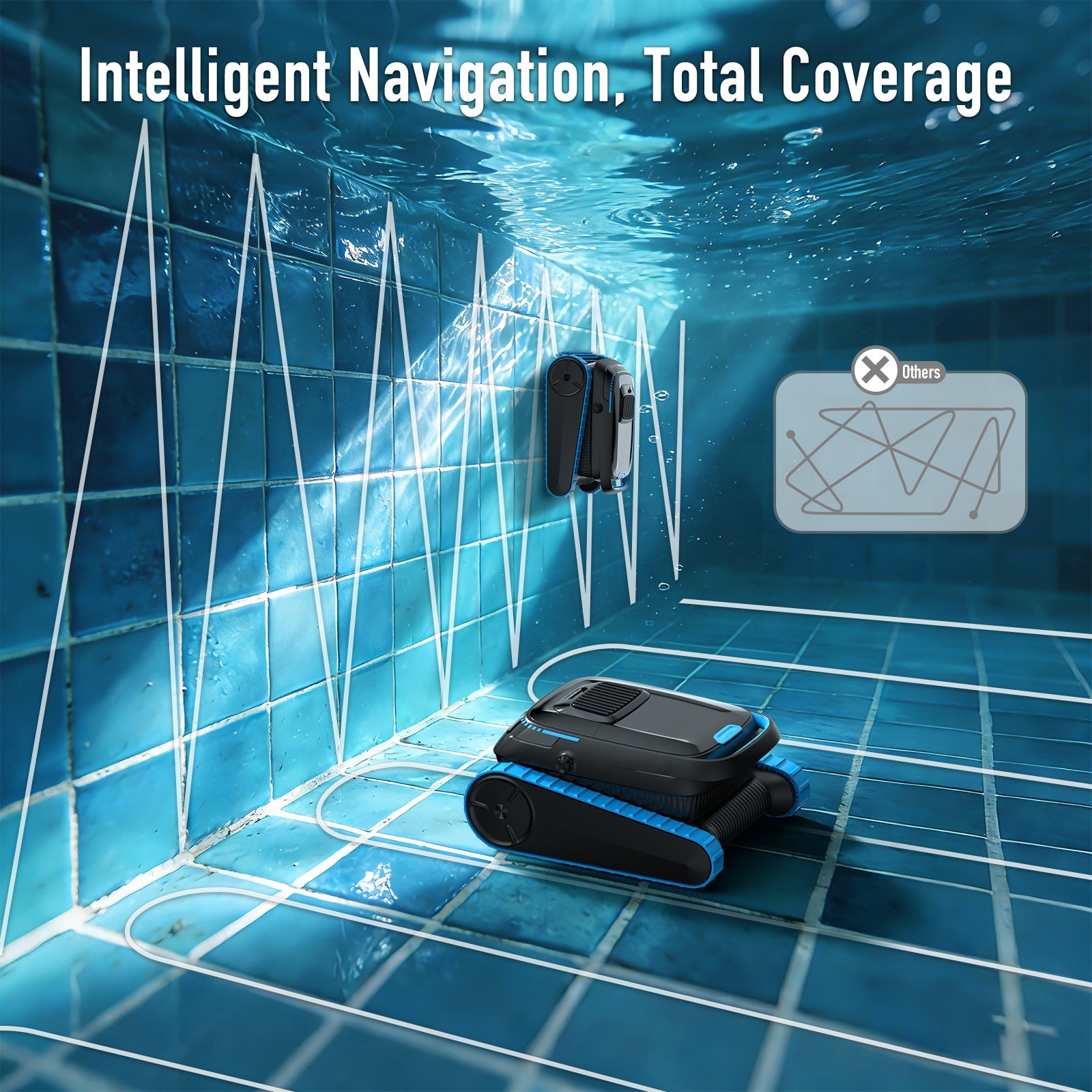 AIRROBO CP40 Cordless Robotic Pool Cleaner for Inground & Above Ground Pool APP