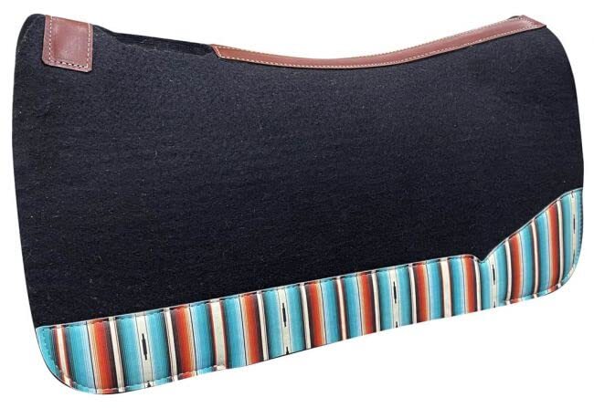 Showman Serape Print Black Felt Saddle Pad