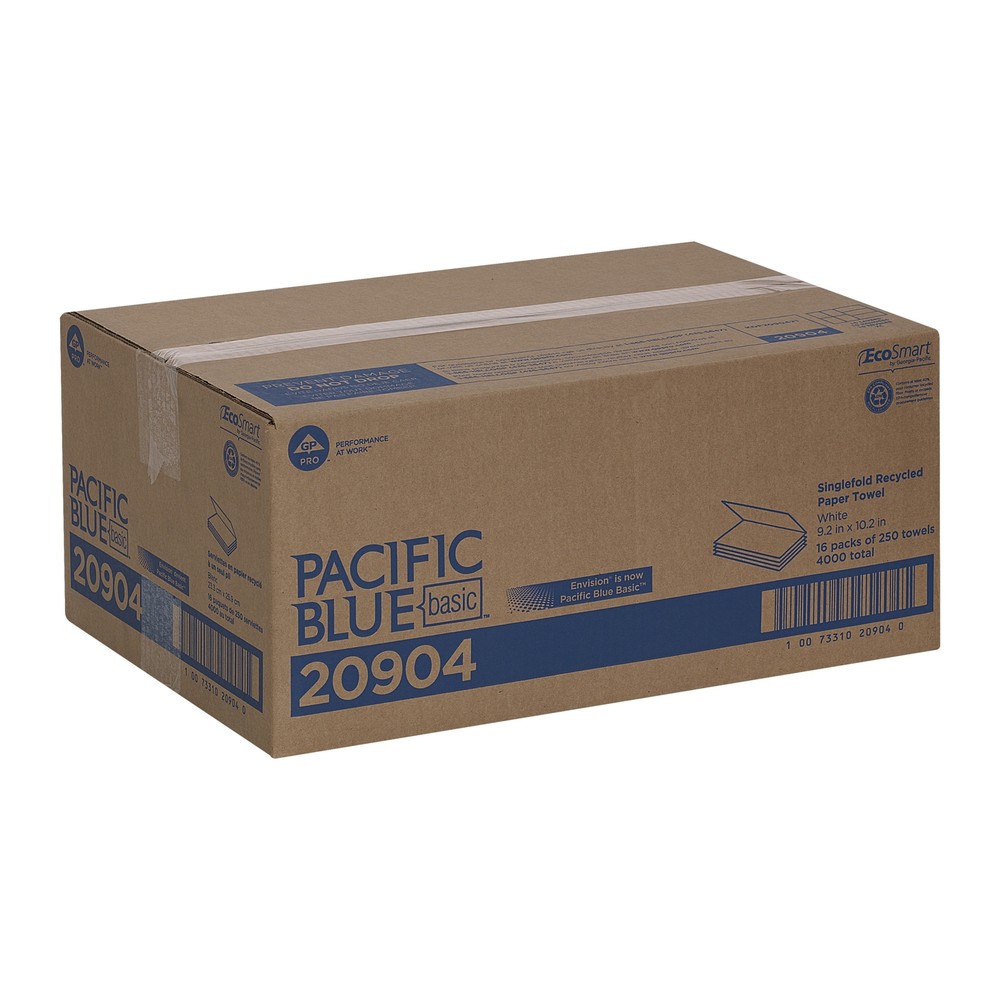 Pacific Blue Basic Paper Towel Single-Fold 16 Pack(s) 250 Towels/ Pack